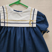 Load image into Gallery viewer, Vintage Nautical Sailor Dress kids 6
