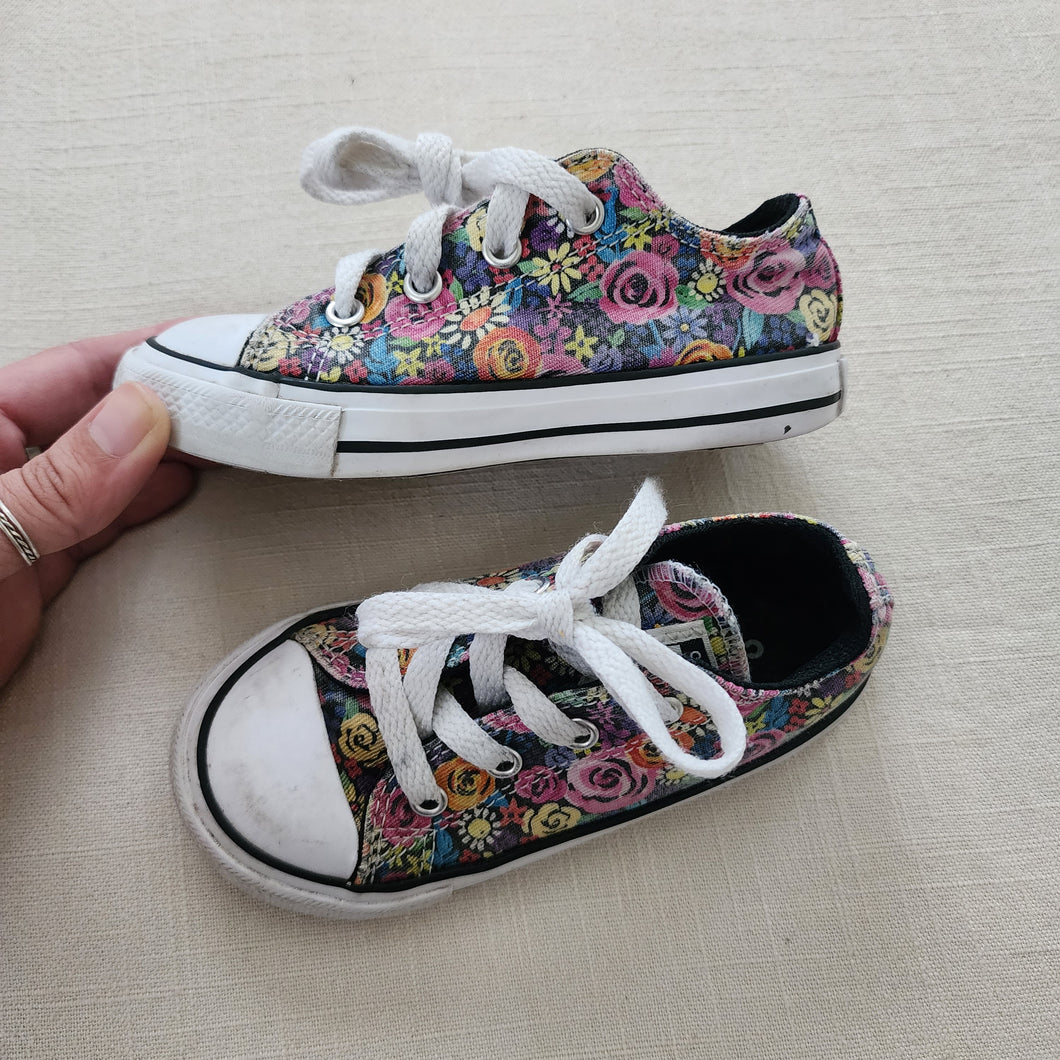 Converse Dark Floral Lowtop Shoes toddler 8