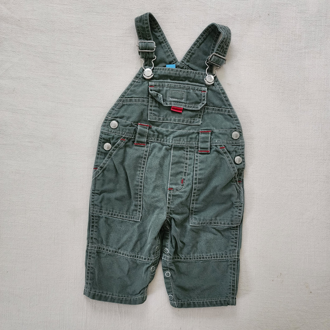 Vintage Gymboree Army Green Canvas Overalls 3-6 months
