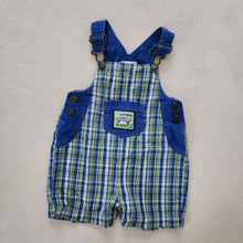 Load image into Gallery viewer, Vintage Surfer Plaid Shortalls 18 months
