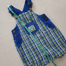 Load image into Gallery viewer, Vintage Surfer Plaid Shortalls 18 months
