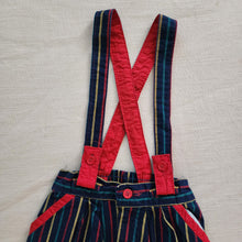 Load image into Gallery viewer, Vintage Oshkosh Primary Striped Suspender Pants 2t
