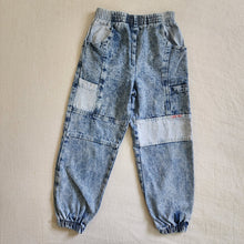 Load image into Gallery viewer, Vintage Acid Wash Striped Jogger Jeans kids 7
