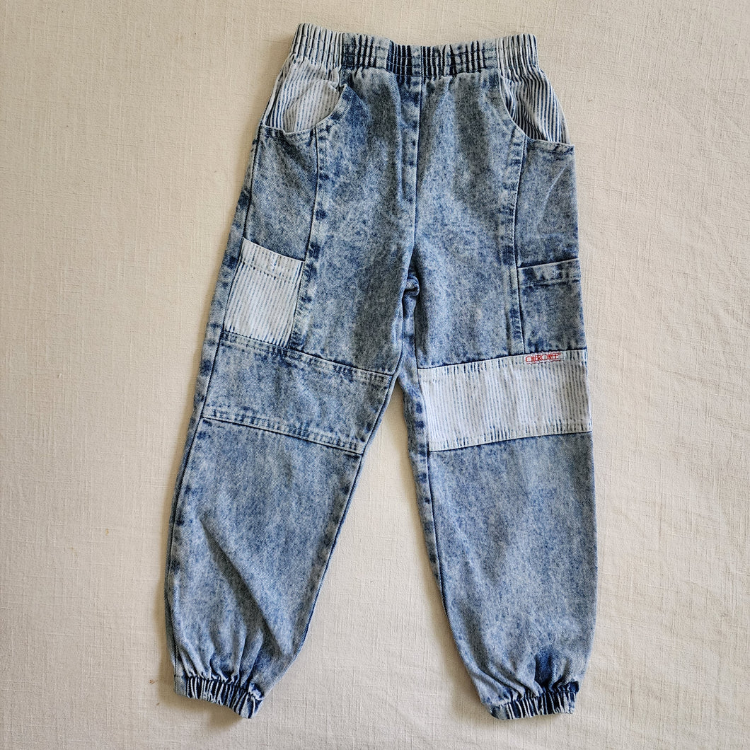 Vintage Acid Wash Striped Jogger Jeans kids 7