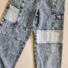 Load image into Gallery viewer, Vintage Acid Wash Striped Jogger Jeans kids 7
