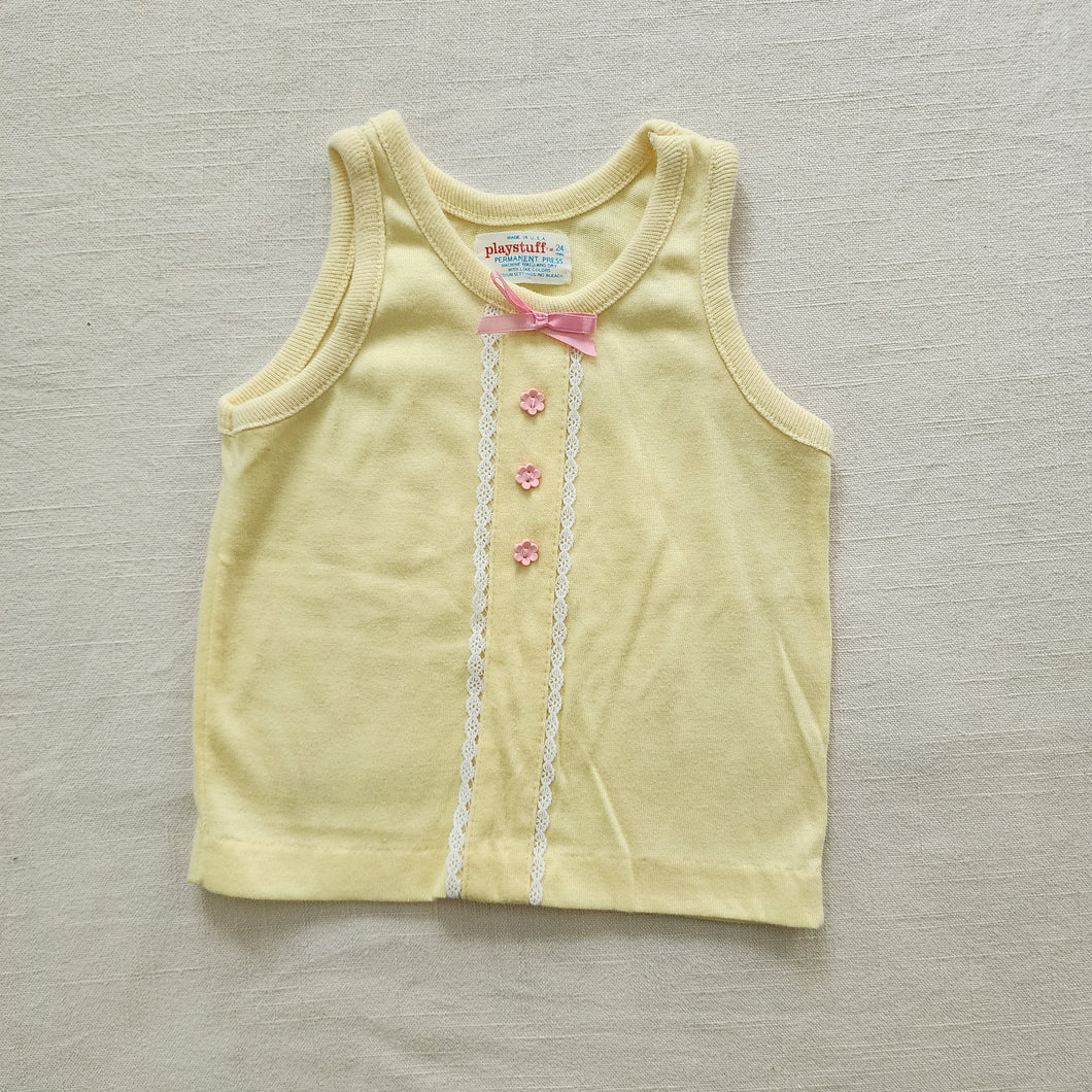 Vintage Butter Yellow Tank Top 12-18 months