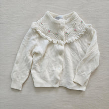 Load image into Gallery viewer, Vintage Embroidered Floral Knit Cardigan 24 months/2t
