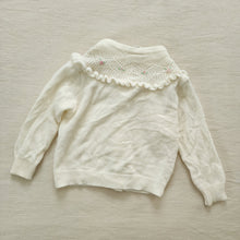 Load image into Gallery viewer, Vintage Embroidered Floral Knit Cardigan 24 months/2t

