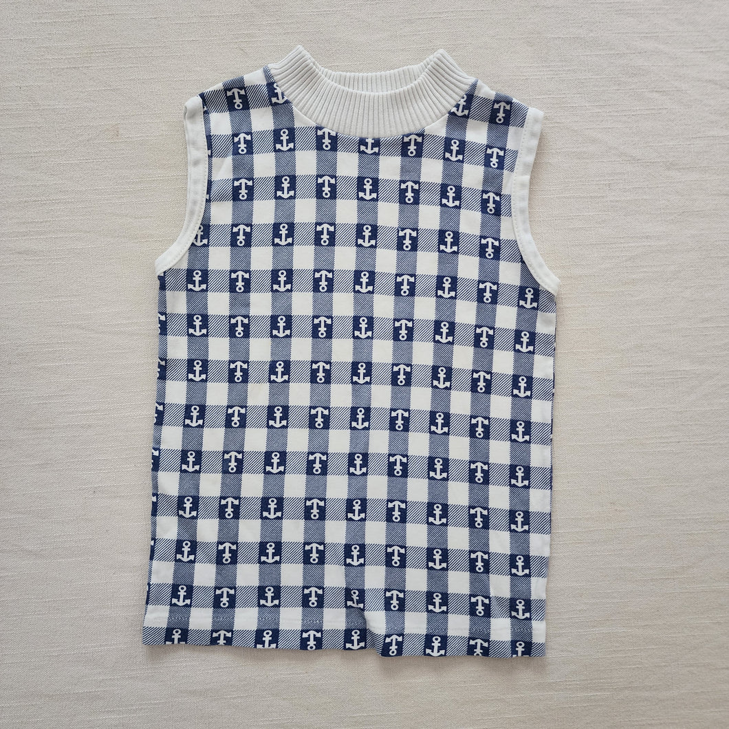 Vintage Anchor Checkered Tank Top kids 6