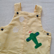 Load image into Gallery viewer, Vintage Gingham Airplane Romper 6-9 months
