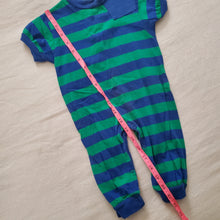 Load image into Gallery viewer, Vintage Blue Green Striped Bodysuit 9 months
