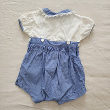 Load image into Gallery viewer, Vintage Chicken Gingham Romper 12 months
