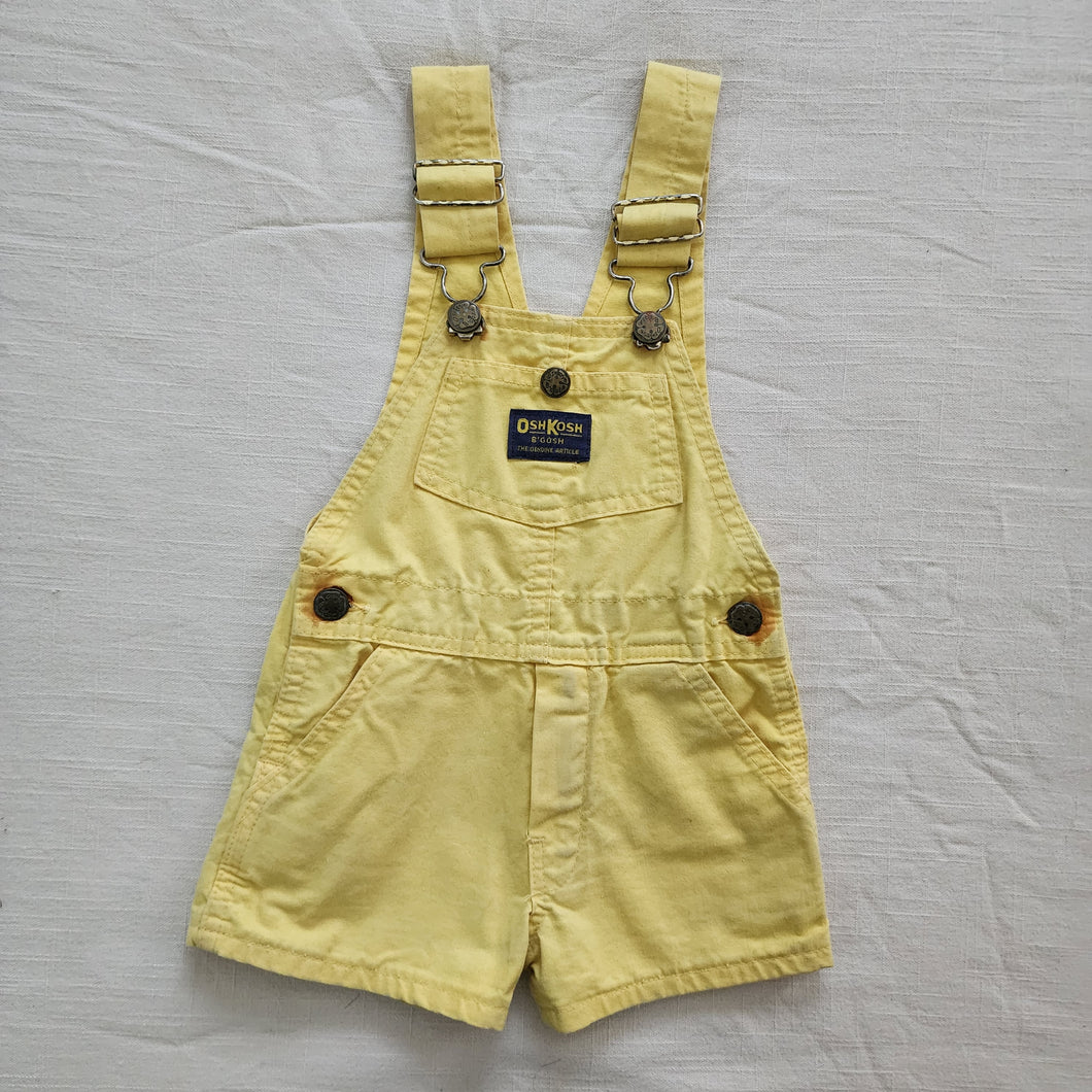 Vintage Oshkosh Yellow Shortalls 2t