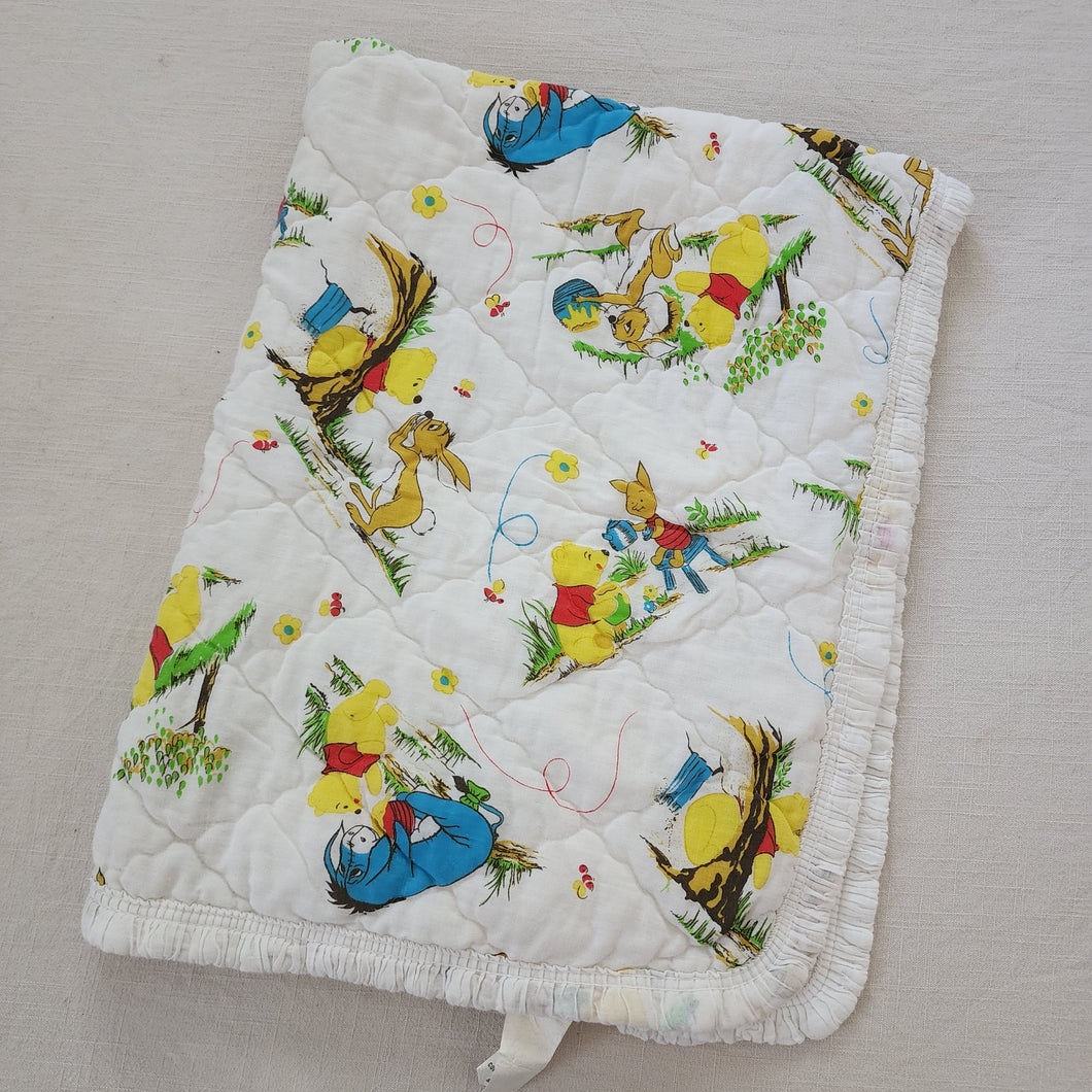 Vintage Pooh & Friends Quilted Toddler Blanket