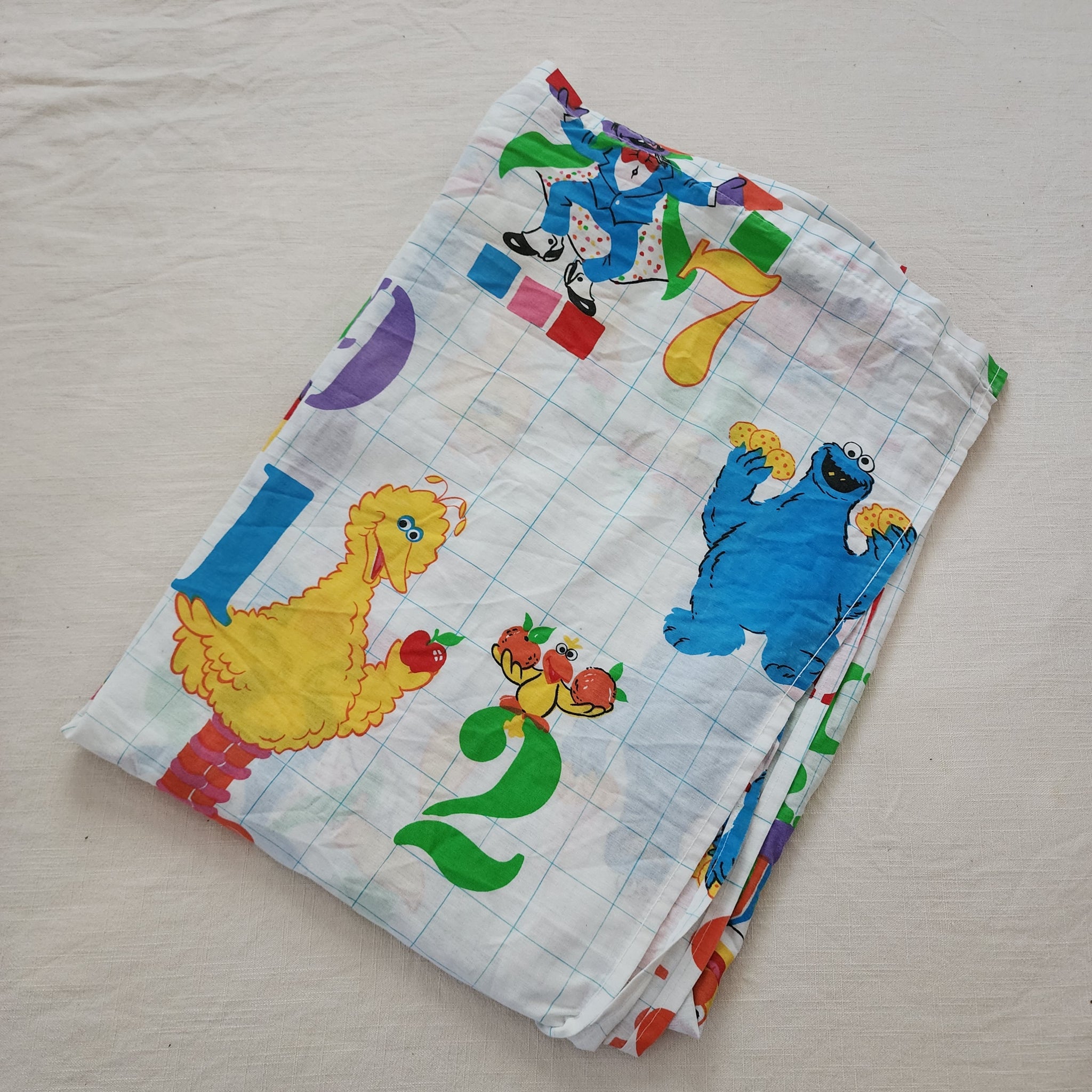 Vintage Sesame Street Twin Fitted + Flat Sheet + Pillowcase Set