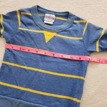 Load image into Gallery viewer, Vintage Blue/Yellow Striped Shirt 18-24 months
