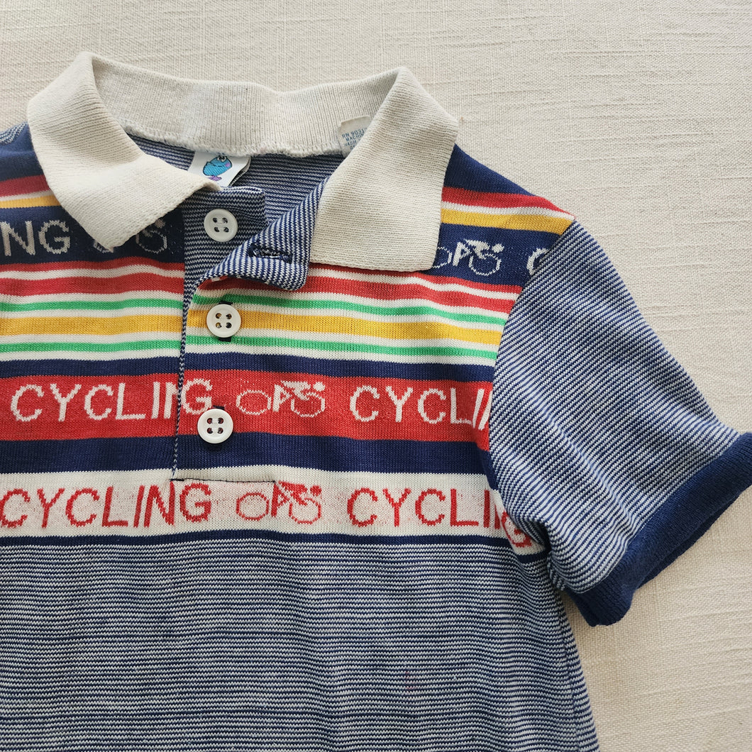 Vintage Cycling Spellout Shirt 4t