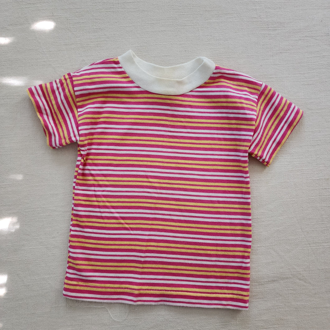 Vintage Girly Striped Tee 3t