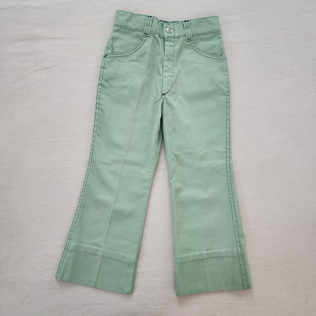 Vintage Green Flared Pants kids 8/10