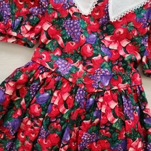 Load image into Gallery viewer, Vintage Wintery Fruit Dress kids 6
