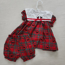 Load image into Gallery viewer, Vintage Scotty Dress/Bloomers Set 0-6 months
