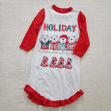 Load image into Gallery viewer, Vintage Holiday Bear Nightgown kids 6
