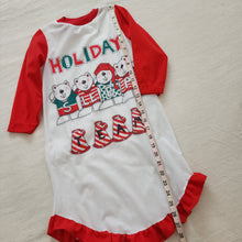 Load image into Gallery viewer, Vintage Holiday Bear Nightgown kids 6
