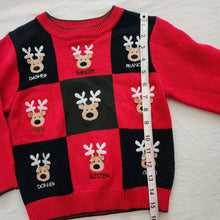 Load image into Gallery viewer, Vintage Reindeer Knit Checkerboard Sweater 4t
