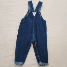Load image into Gallery viewer, Vintage Oshkosh Denim Overalls Pink Patch 24 months
