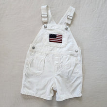 Load image into Gallery viewer, Vintage Gap Flag White Shortalls 4t
