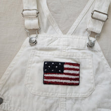 Load image into Gallery viewer, Vintage Gap Flag White Shortalls 4t
