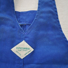 Load image into Gallery viewer, Vintage Cutecumber Blue Shortalls 9-12 months
