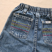 Load image into Gallery viewer, Vintage Lee Rainbow Embroidered Jean Shorts 5t/6
