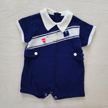 Load image into Gallery viewer, Vintage 70s Train Classic Romper 6-9 months
