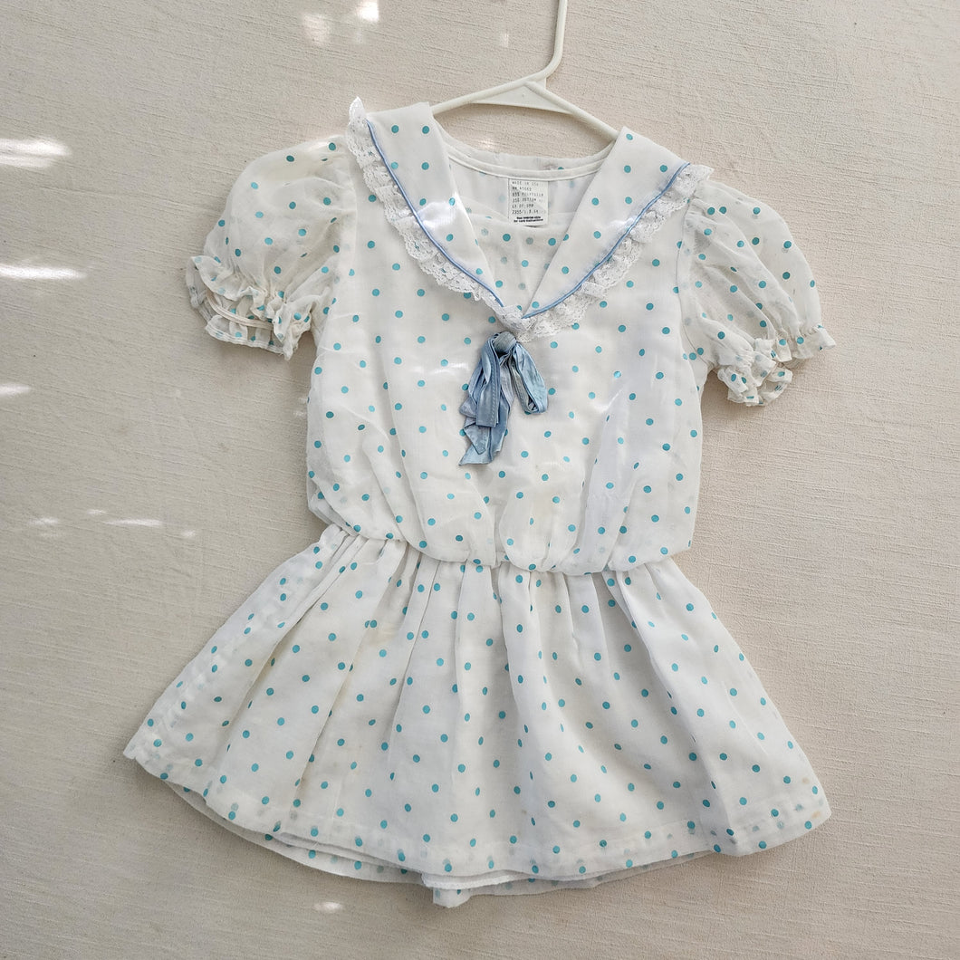 Vintage Polka Dot Drop Waist Dress kids 6