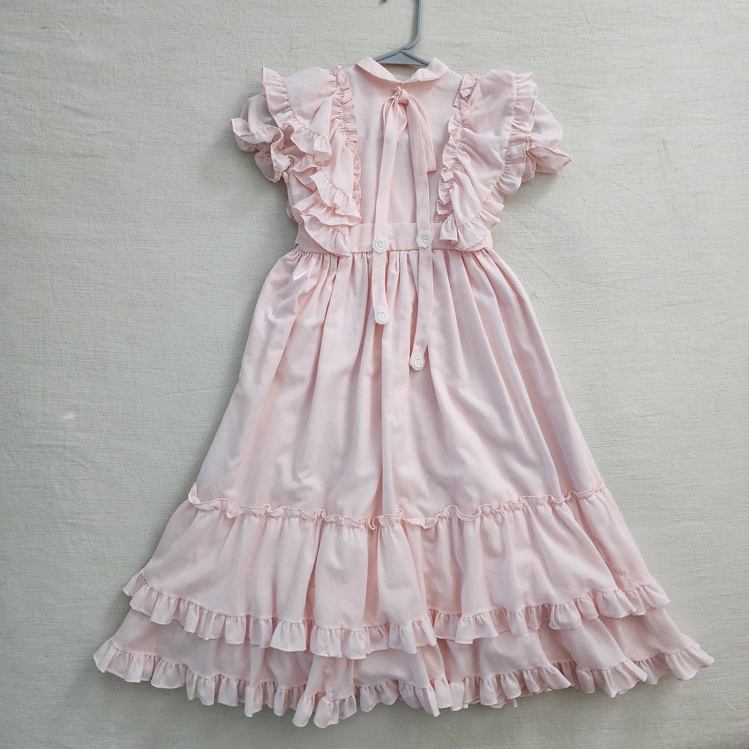Vintage Martha's Miniatures Pink Ruffled Maxi Dress 5t Vintage Martha's Miniatures Pink Ruffled Maxi Dress 5t
