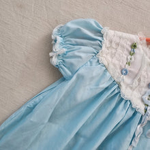 Load image into Gallery viewer, Vintage 60s Blue Lace Dress 12-18 months
