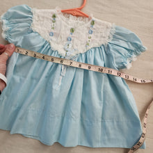 Load image into Gallery viewer, Vintage 60s Blue Lace Dress 12-18 months

