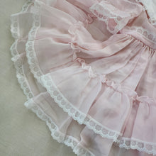 Load image into Gallery viewer, Vintage Martha&#39;s Miniatures Pink Semi-Sheer Full Circle Dress 5t/6
