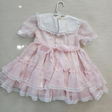 Load image into Gallery viewer, Vintage Martha&#39;s Miniatures Pink Semi-Sheer Full Circle Dress 5t/6
