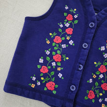 Load image into Gallery viewer, Vintage Oshkosh Floral Purple Vest 4t

