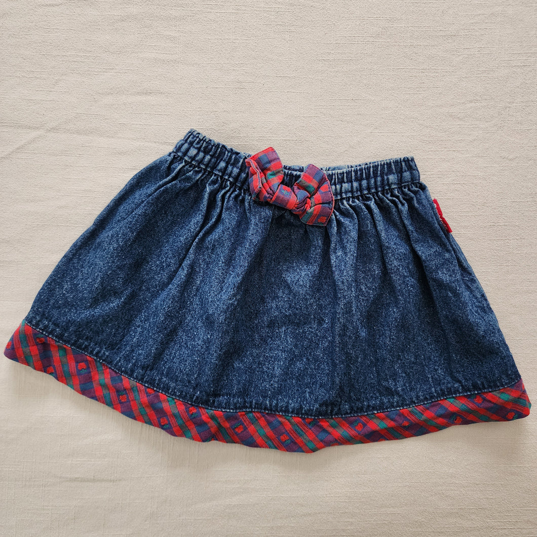 Vintage Oshkosh Apple Denim Skirt 2t/3t