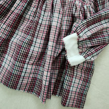 Load image into Gallery viewer, Vintage Polly Flinders Smocked Plaid Dress 12 months
