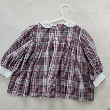 Load image into Gallery viewer, Vintage Polly Flinders Smocked Plaid Dress 12 months
