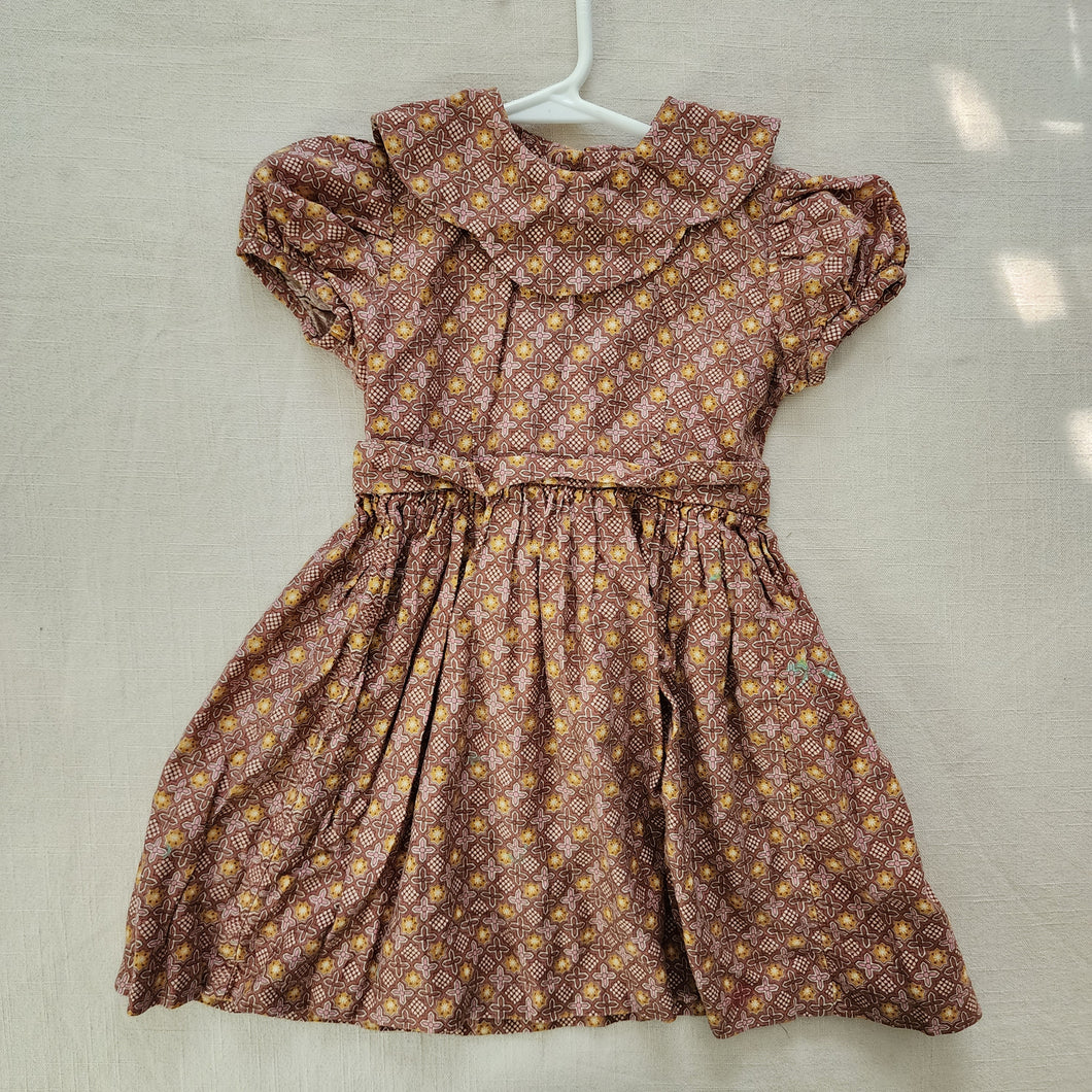 Vintage Neutral Pattern Dress 4t