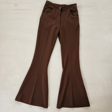 Load image into Gallery viewer, Vintage 70s Flared Brown Pants kids 12/14
