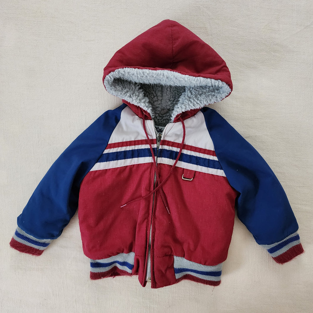 Vintage Sherpa Hooded Coat 2t+