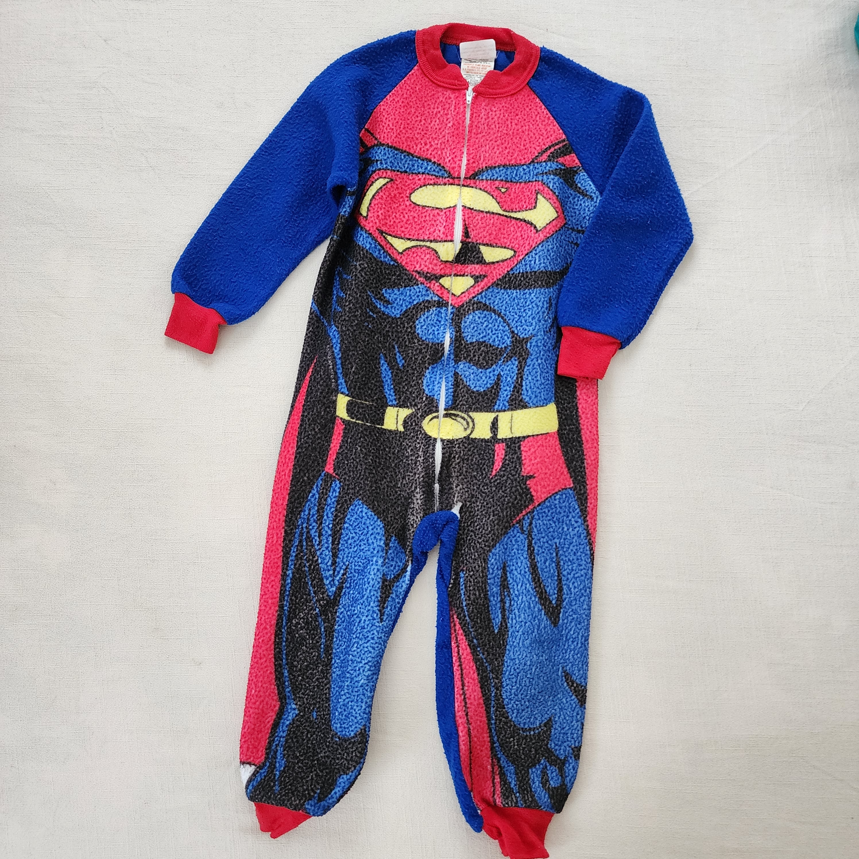 Vintage Superman Fleece Pajamas 4t – Nostalgic Baby Vintage