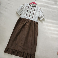 Load image into Gallery viewer, Vintage Neutral Maxi Dress kids 6/7
