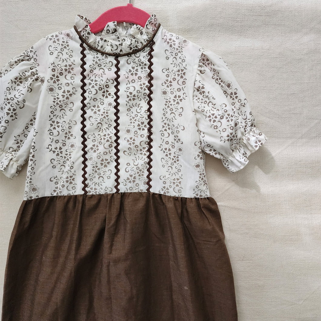 Vintage Neutral Maxi Dress kids 6/7